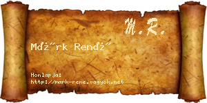 Márk René névjegykártya