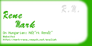 rene mark business card